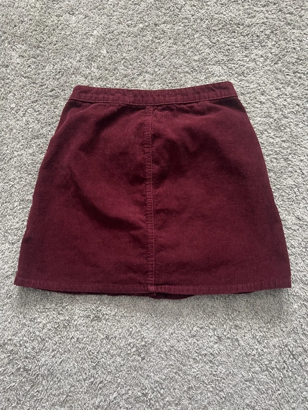 Denim Co. Women’s Burgundy Red Corduroy Button-Front Mini Skirt - Size 6